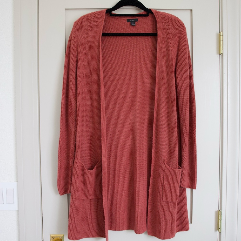 Red Rust Long Oversized Knit Cardigan Nordstrom